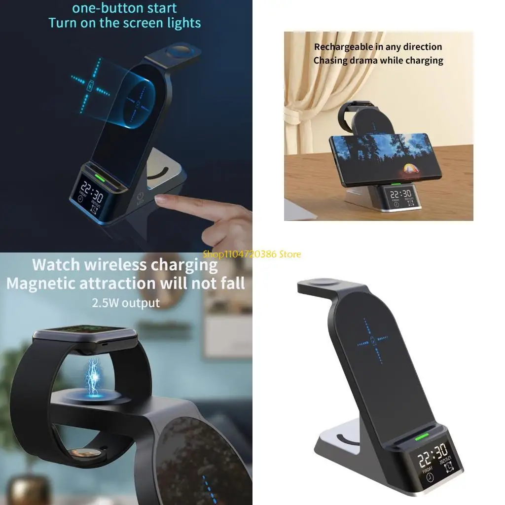 K0EA 6 in 1 Wireless Bracket with Alarm Clock for phone Watch
K0EA 6 in 1 Wireless Bracket with Alarm Clock for phone Watch