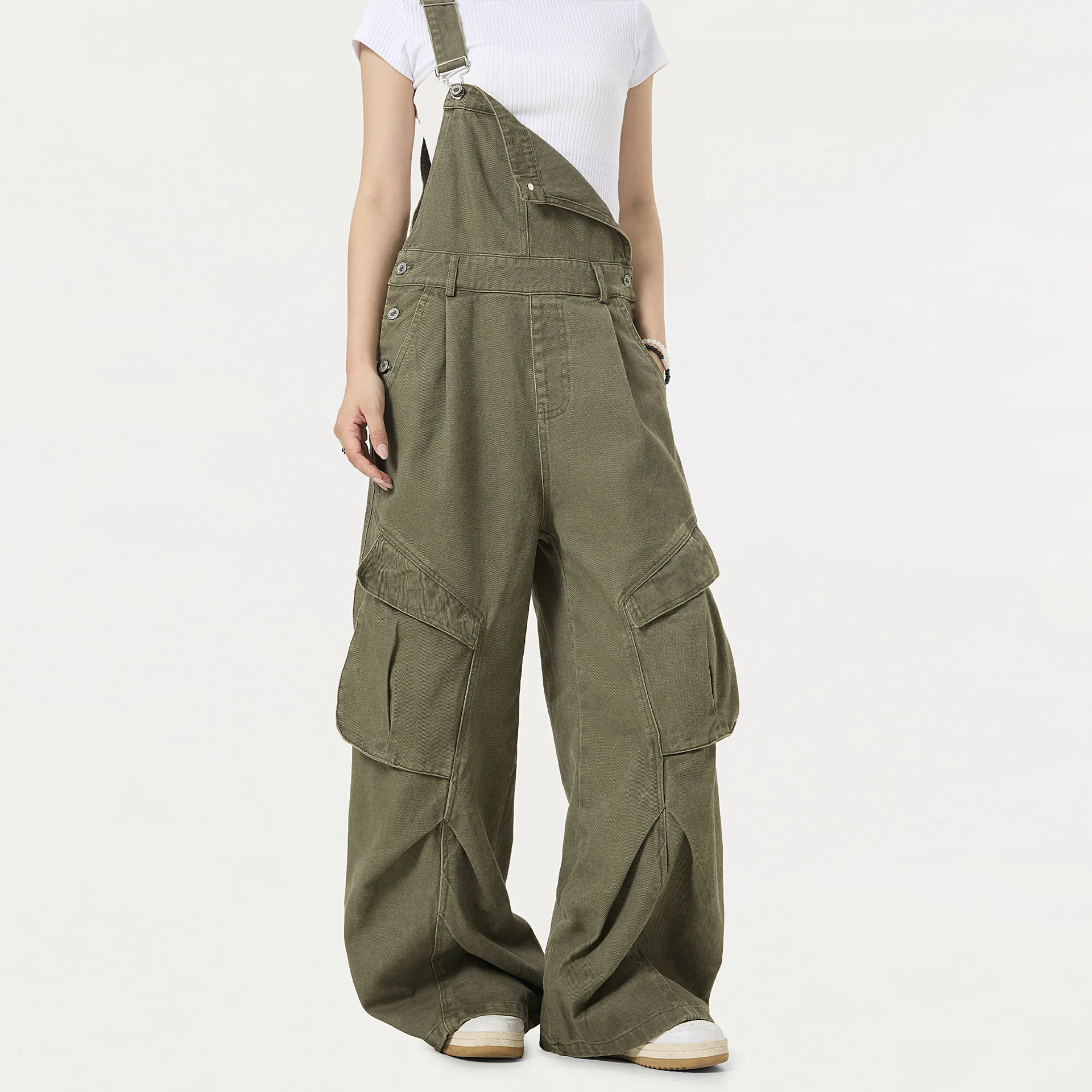 OR FL Retro Big News 100 Cotton Women Aging Workwear Overalls Loose Wide Legs Big Pocket Solid Color High Street One-piece Pants
OR FL Retro Big News 100 Cotton Women Aging Workwear Overalls Loose Wide Legs Big Pocket Solid Color High Street One-piece Pants