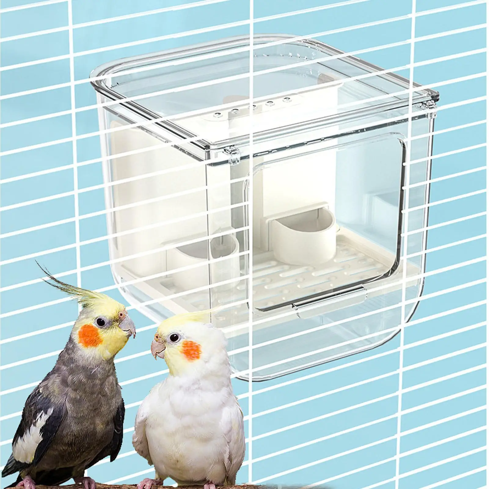 Кормушка для попугаев, прозрачная кормушка для птиц, контейнер, клетка, дозатор еды для Conure, попугая, попугая, канарка, зяблика, корелла
Кормушка для попугаев, прозрачная кормушка для птиц, контейнер, клетка, дозатор еды для Conure, попугая, попугая, канарка, зяблика, корелла