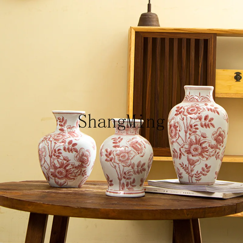 DSA hand-painted ceramic red rose ceramic vase ceramic decorative ornament high sense
DSA hand-painted ceramic red rose ceramic vase ceramic decorative ornament high sense