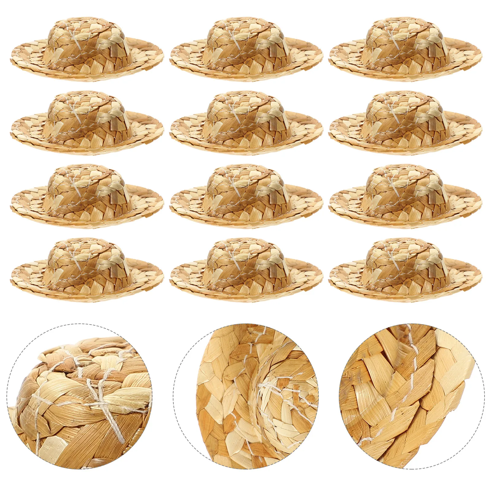 12pcs Mini Hats Woven Straw Decorative Photo Props for Kids Crafts Christmas Knitting Lightweight Safe Pet Hat
12pcs Mini Hats Woven Straw Decorative Photo Props for Kids Crafts Christmas Knitting Lightweight Safe Pet Hat