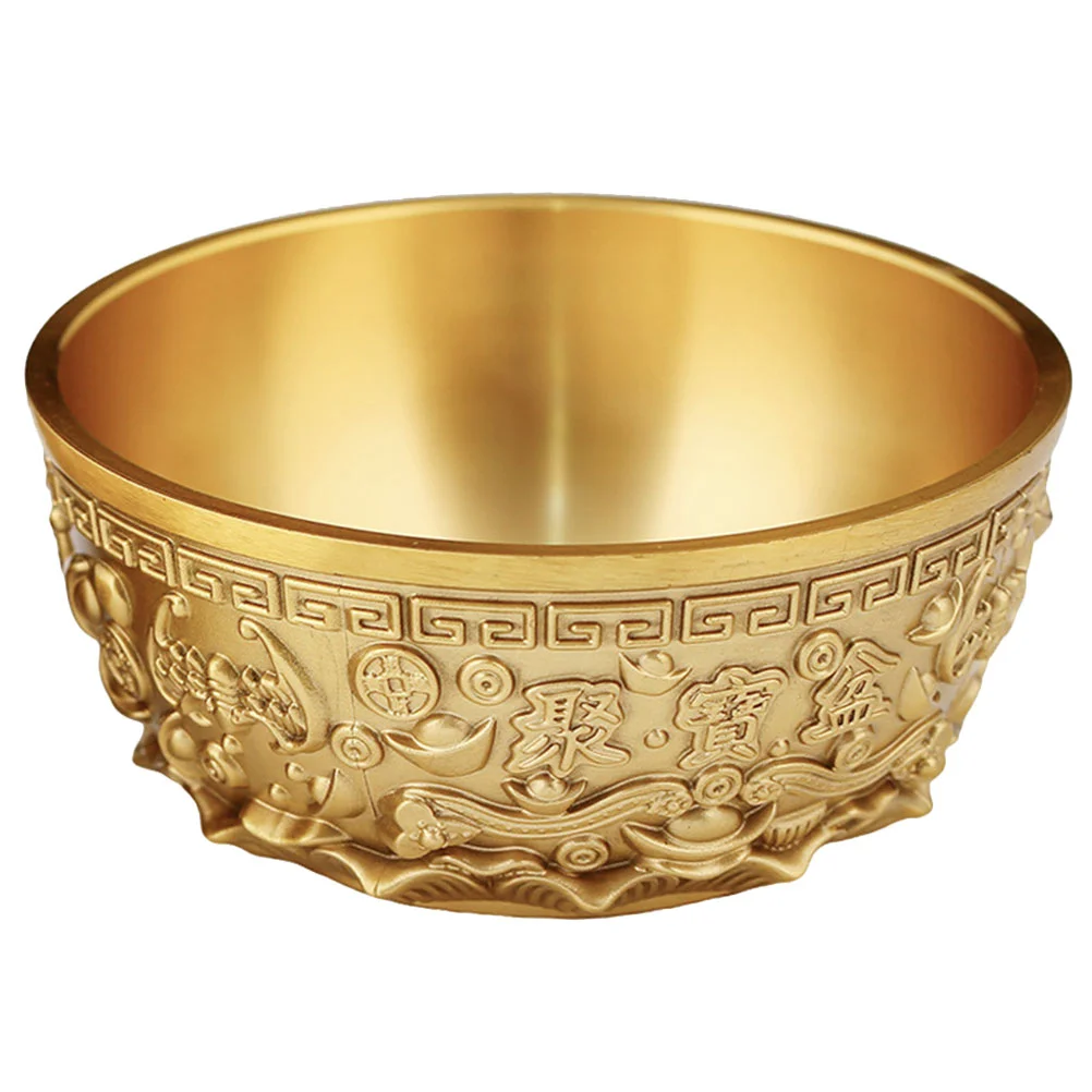 Brass Treasure Basin 8cm Classical Chinese Style Money Bowl Golden Tone Offering Home Office Decor Gift Small Size Desk
Brass Treasure Basin 8cm Classical Chinese Style Money Bowl Golden Tone Offering Home Office Decor Gift Small Size Desk