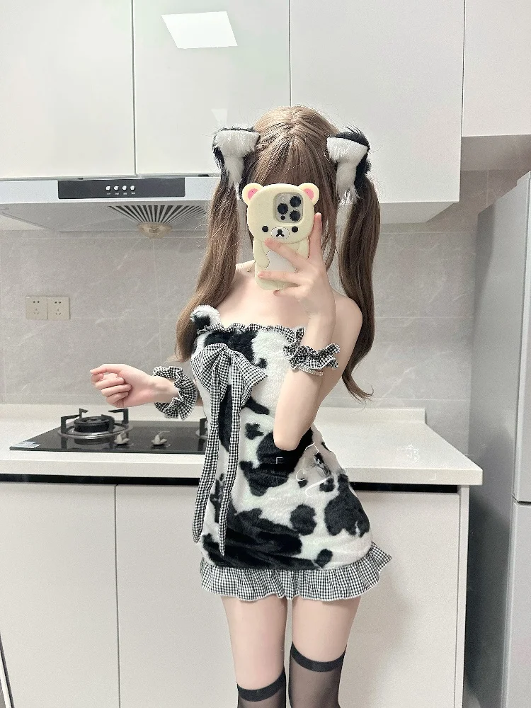 Сексуальный топ с коровьим принтом, юбка Dr ort, милый школьный костюм для девочек, летний костюм с высокой талией для молодых женщин
Сексуальный топ с коровьим принтом, юбка Dr ort, милый школьный костюм для девочек, летний костюм с высокой талией для молодых женщин