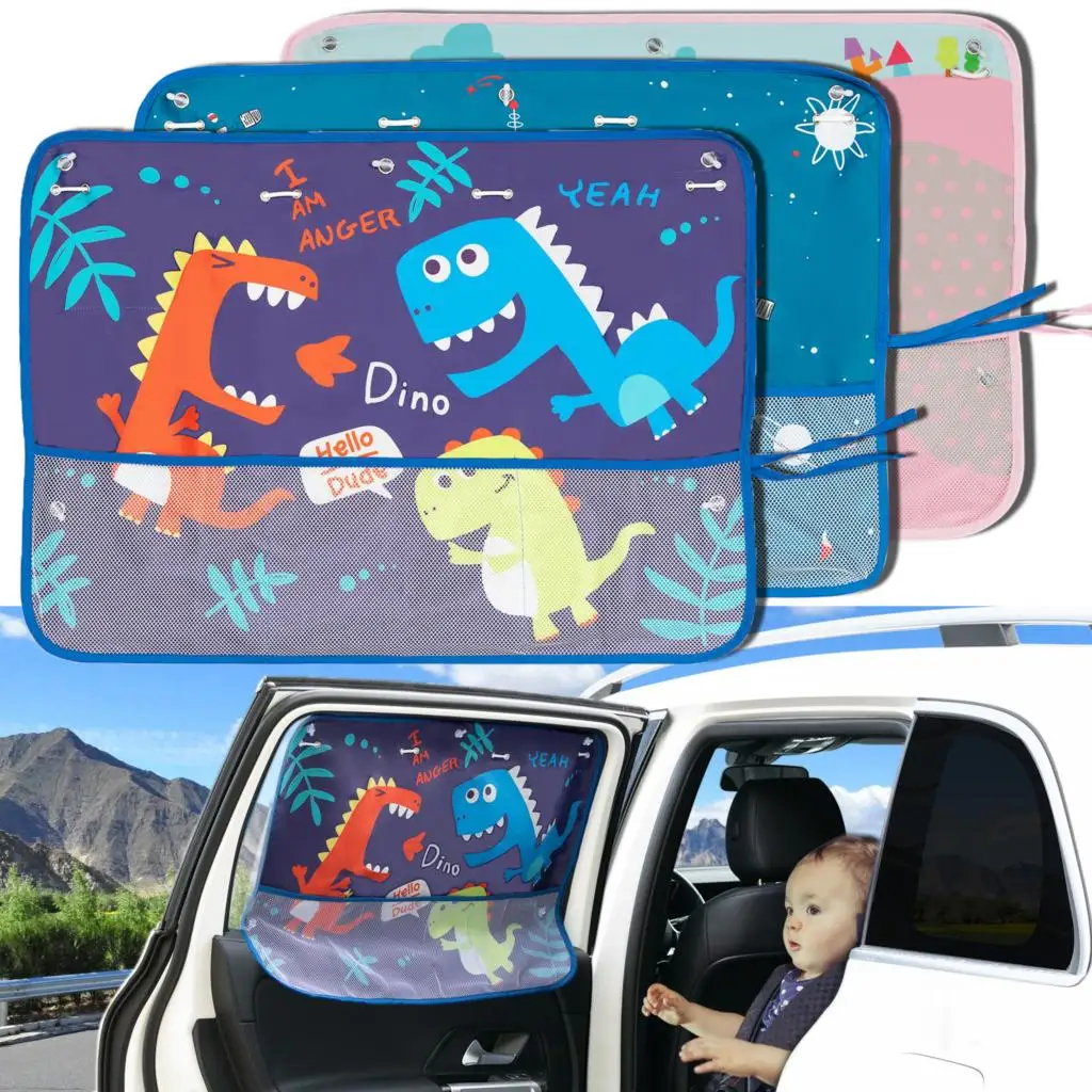 Pair Car Window Sun Shade Curtain Sunshade Cute Cartoon Pattern Anti-UV W/ Storage Net For Children Baby Kid Heat Shield Protect
Pair Car Window Sun Shade Curtain Sunshade Cute Cartoon Pattern Anti-UV W/ Storage Net For Children Baby Kid Heat Shield Protect