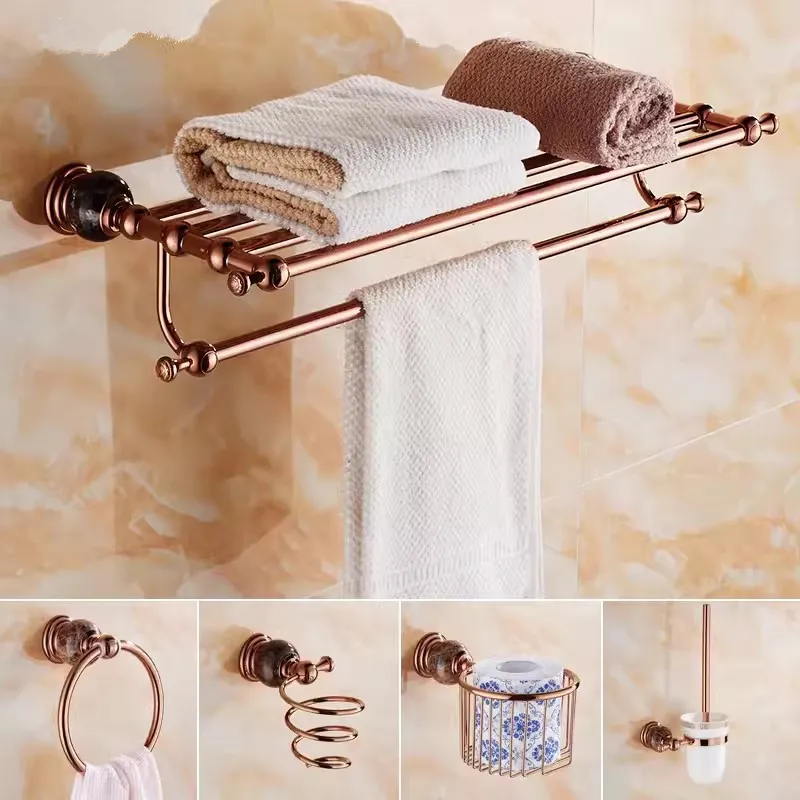 Bathroom Accessories Bath Shelf Rose Gold Paper Holder,Towel Bar,Soap Holder,Towel Rack,Glass Shelf,Hook bathroom Hardware Brass
Bathroom Accessories Bath Shelf Rose Gold Paper Holder,Towel Bar,Soap Holder,Towel Rack,Glass Shelf,Hook bathroom Hardware Brass