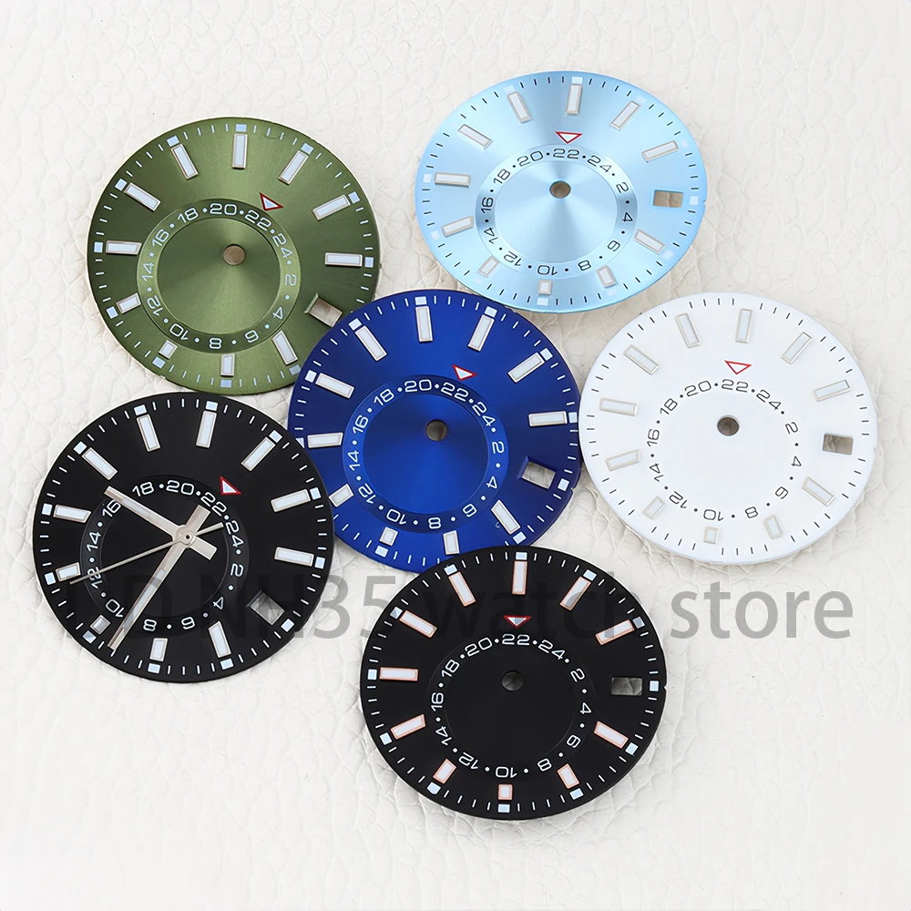 NH35 28.5MM Dial Blue Black Skyblue Green For DATEJUST NH35 NH36 Movement Green Luminous Watch Dial Watch Accessory Replacements
NH35 28.5MM Dial Blue Black Skyblue Green For DATEJUST NH35 NH36 Movement Green Luminous Watch Dial Watch Accessory Replacements