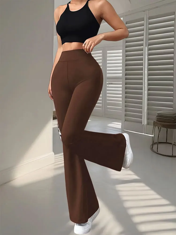 Women's High Waist Flared Sexy Yoga Pants For Daily Office Wear Wide Leg Comfortable Pilates Naked Feeling Sports Casual Trouser
Women's High Waist Flared Sexy Yoga Pants For Daily Office Wear Wide Leg Comfortable Pilates Naked Feeling Sports Casual Trouser