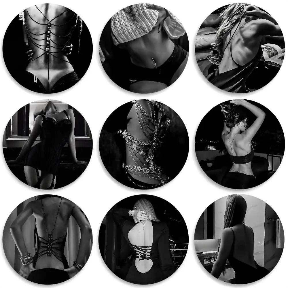 Sexy Beauty Back Waistline Badges Round Exquisite Badge Brooches Creative Pins For Clothes Hat Backpack Gift Accessories
Sexy Beauty Back Waistline Badges Round Exquisite Badge Brooches Creative Pins For Clothes Hat Backpack Gift Accessories