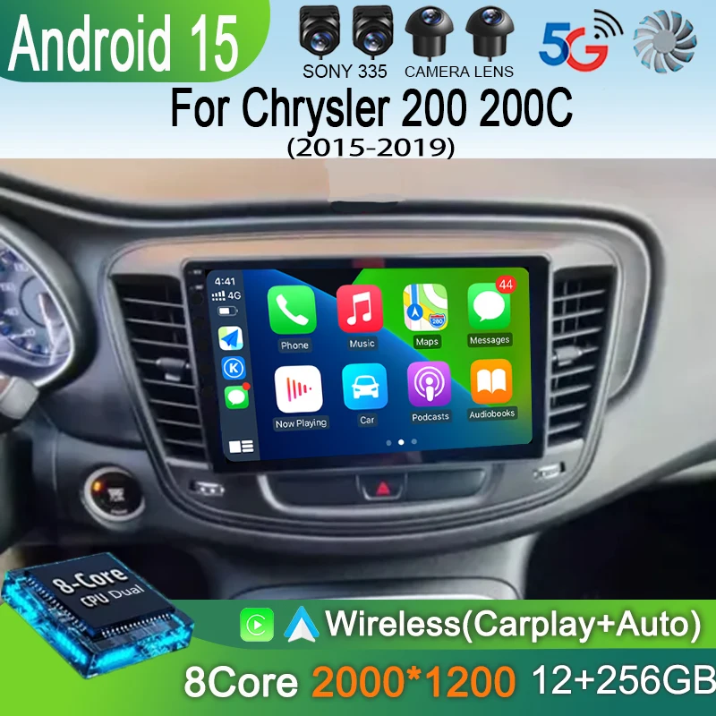 Car Radio Android 15 Multimedia Video Player For Chrysler 200 200C 2015 - 2019 Carplay Android Auto Stereo GPS Navigation WIFI
Car Radio Android 15 Multimedia Video Player For Chrysler 200 200C 2015 - 2019 Carplay Android Auto Stereo GPS Navigation WIFI