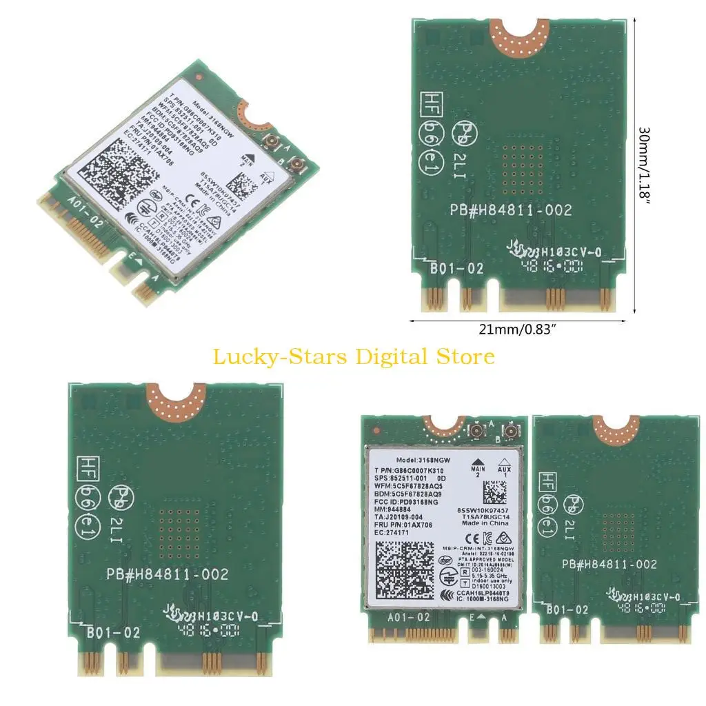 T3EE 3168NGW NGFF для сетевой карты Wi-Fi Wi-Fi M.2 2.4 / 802.11ac Bluetooth-совместимая 4.2 Двойная карта Wi-Fi для ноутбука
T3EE 3168NGW NGFF для сетевой карты Wi-Fi Wi-Fi M.2 2.4 / 802.11ac Bluetooth-совместимая 4.2 Двойная карта Wi-Fi для ноутбука