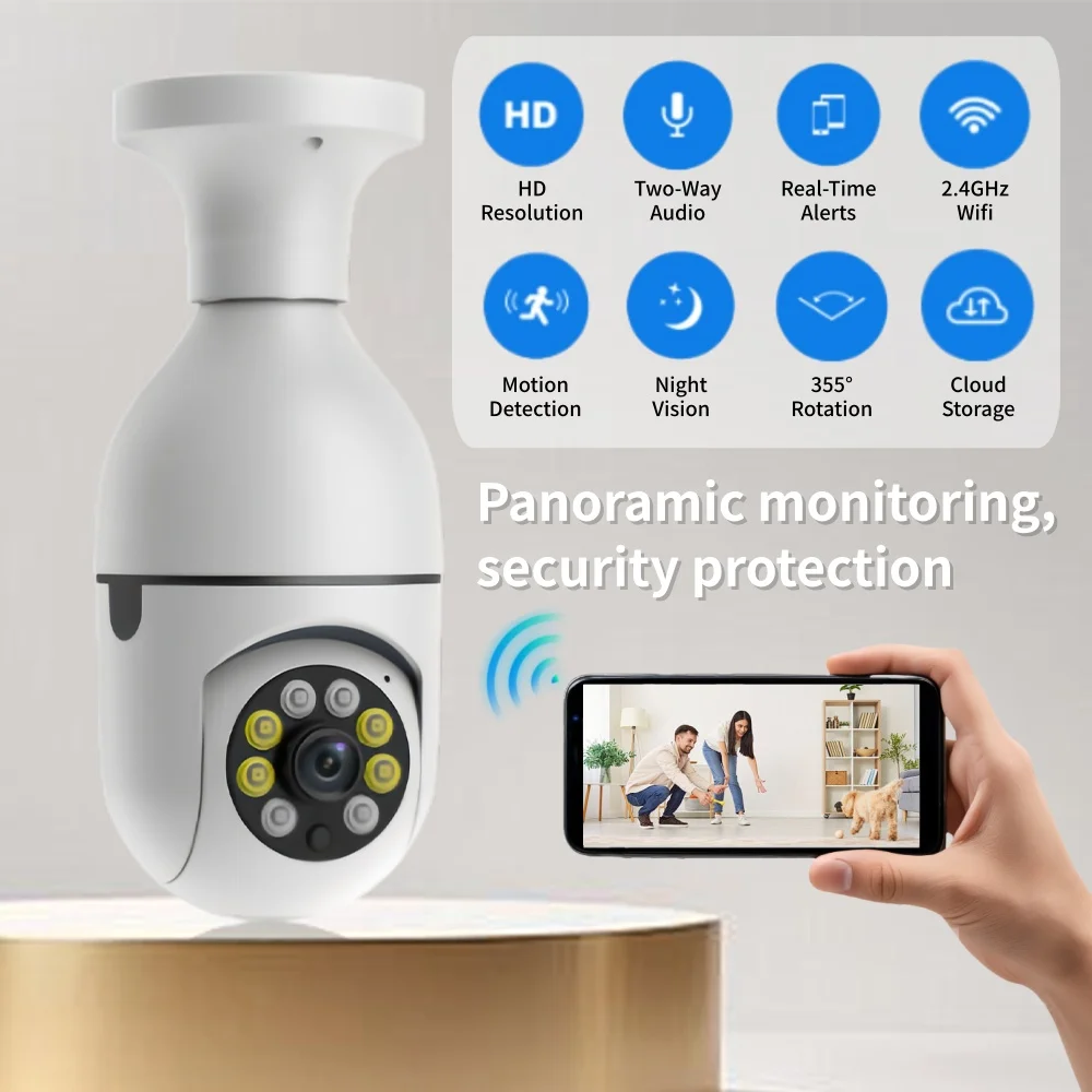 2,4 ГГц камера наблюдения за лампочкой HD 1080P Wi-Fi камера Wi-Fi автоматическое отслеживание открытый беспроводной IP-видео мониторинг
2,4 ГГц камера наблюдения за лампочкой HD 1080P Wi-Fi камера Wi-Fi автоматическое отслеживание открытый беспроводной IP-видео мониторинг