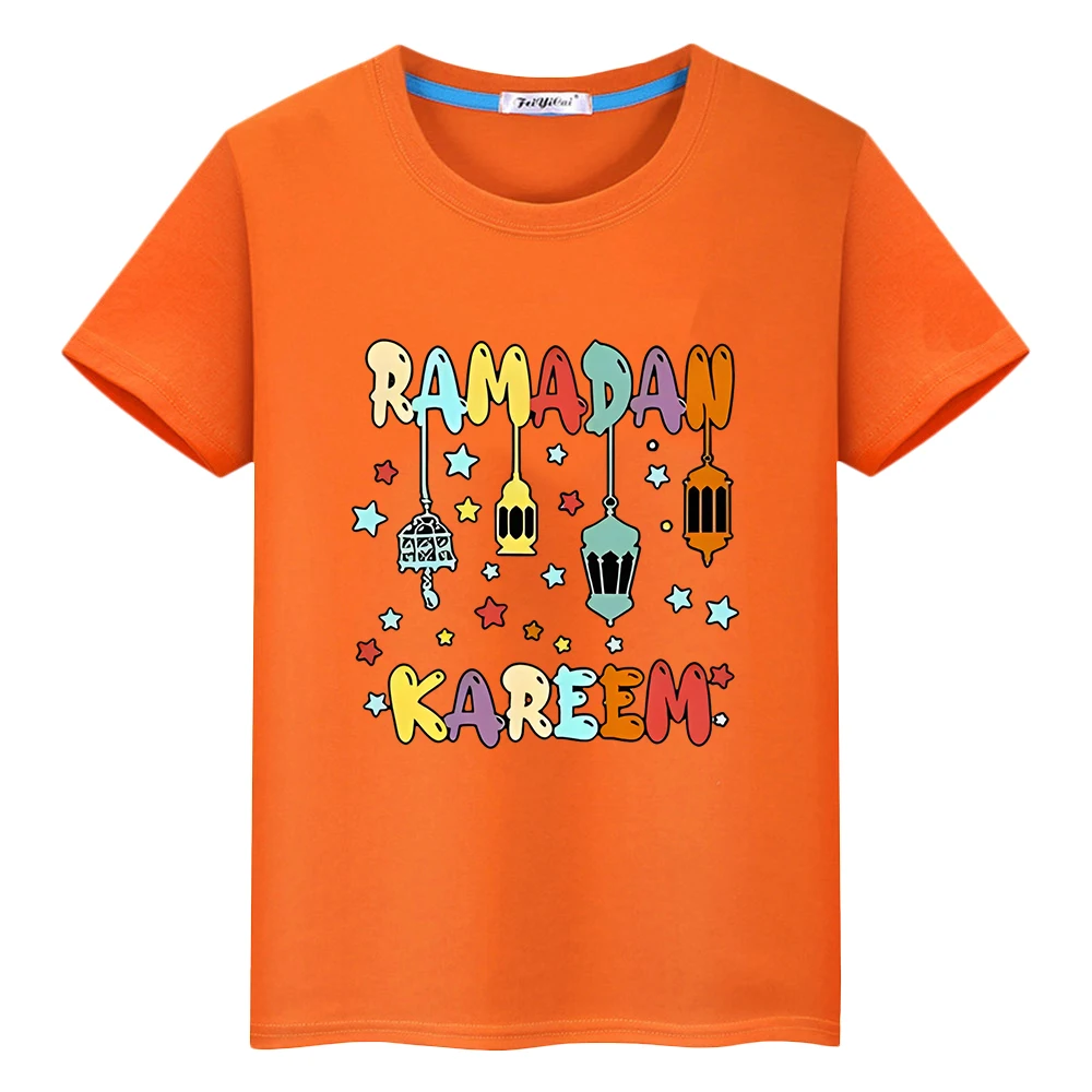Ramadan Mubarak Print T-Shirt Boys girl clothes Muslim Tops Casual Kids With Moon Ramadan Kareem Clothes gift Festive Outfit y2k
Ramadan Mubarak Print T-Shirt Boys girl clothes Muslim Tops Casual Kids With Moon Ramadan Kareem Clothes gift Festive Outfit y2k