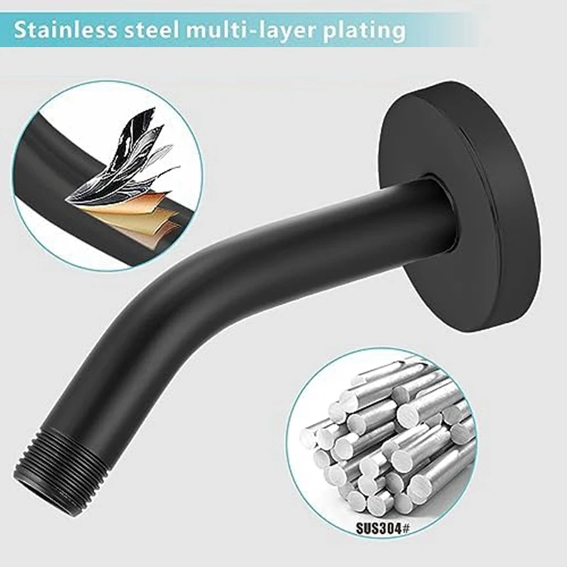 Shower Arm, Wall Mount Replacement Shower Head Arm For Fixed Shower Head And Handheld Showerhead Easy To Use , 25Cm
Shower Arm, Wall Mount Replacement Shower Head Arm For Fixed Shower Head And Handheld Showerhead Easy To Use , 25Cm