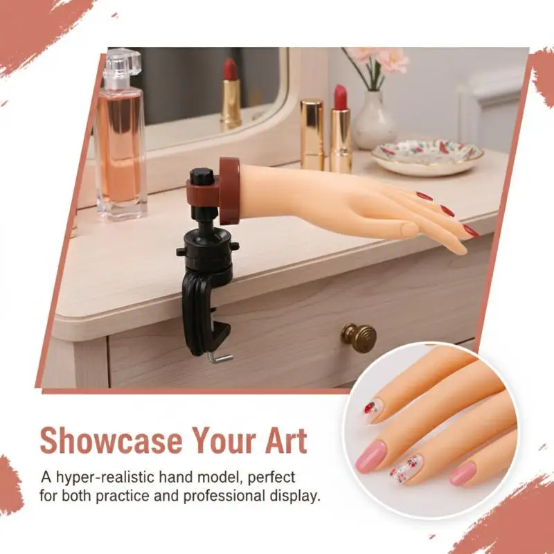 Nail Art Fake Hand Flexible Soft Adjustable Plastic Finger Practice Prosthetic Model Manicure Training Display Tool
Nail Art Fake Hand Flexible Soft Adjustable Plastic Finger Practice Prosthetic Model Manicure Training Display Tool