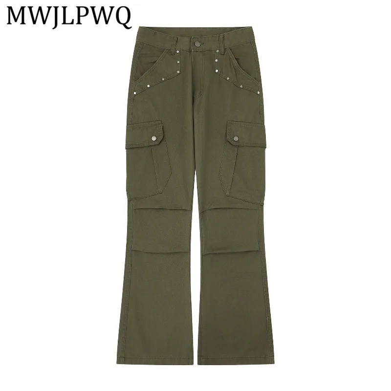 MWJLPWQ Mens Army Green Studded Flare Cargo Pants Casual Mid Waist Workwear Trousers Multi Pockets Streetwear Daily Wear 15596
MWJLPWQ Mens Army Green Studded Flare Cargo Pants Casual Mid Waist Workwear Trousers Multi Pockets Streetwear Daily Wear 15596