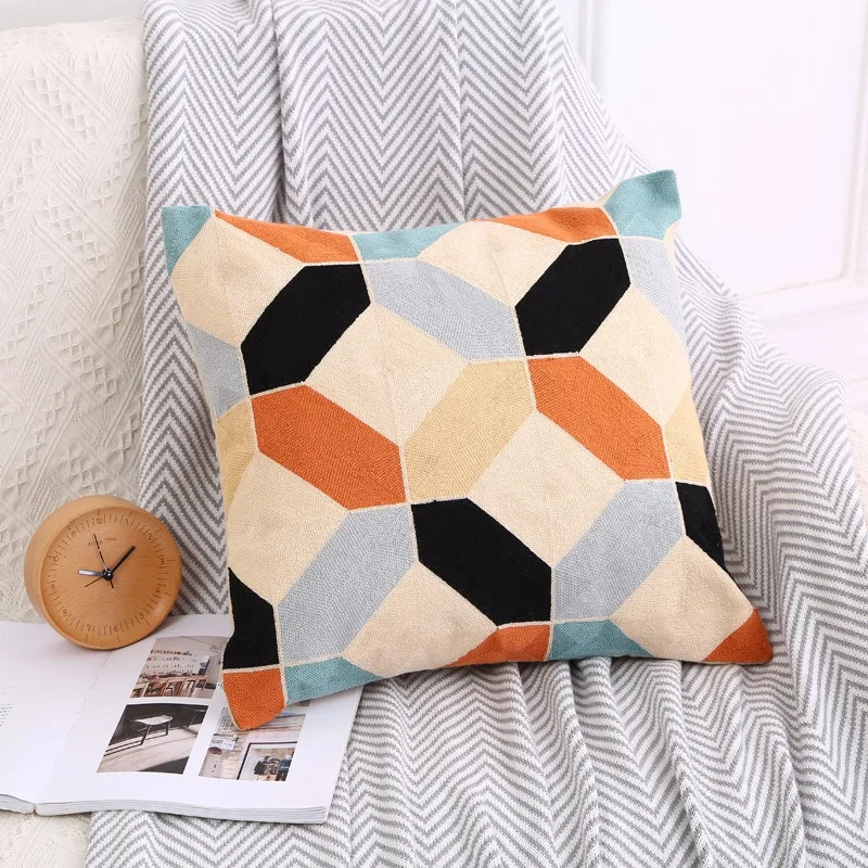 Colorful Abstract Geometric Pattern Polyester Decorative Cushion Cover Throw Pillow Cover for Sofa Living Room Home Decoration
Colorful Abstract Geometric Pattern Polyester Decorative Cushion Cover Throw Pillow Cover for Sofa Living Room Home Decoration
