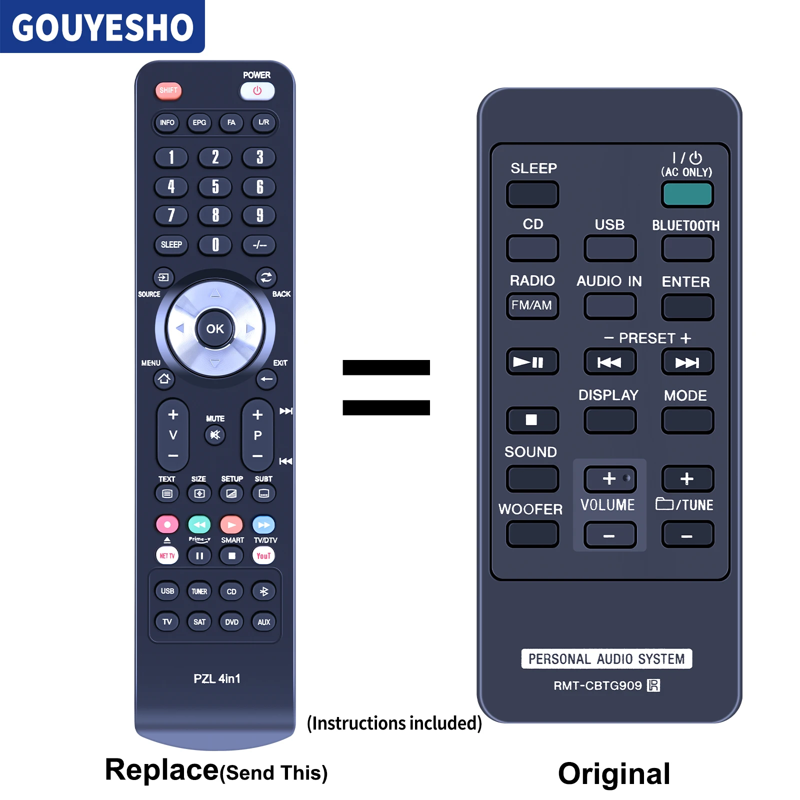 Новый RMT-CBTG909 сменный пульт дистанционного управления для Sony Audio ZS-BTG905 ZS-BTG909 ZS-BTG900
Новый RMT-CBTG909 сменный пульт дистанционного управления для Sony Audio ZS-BTG905 ZS-BTG909 ZS-BTG900