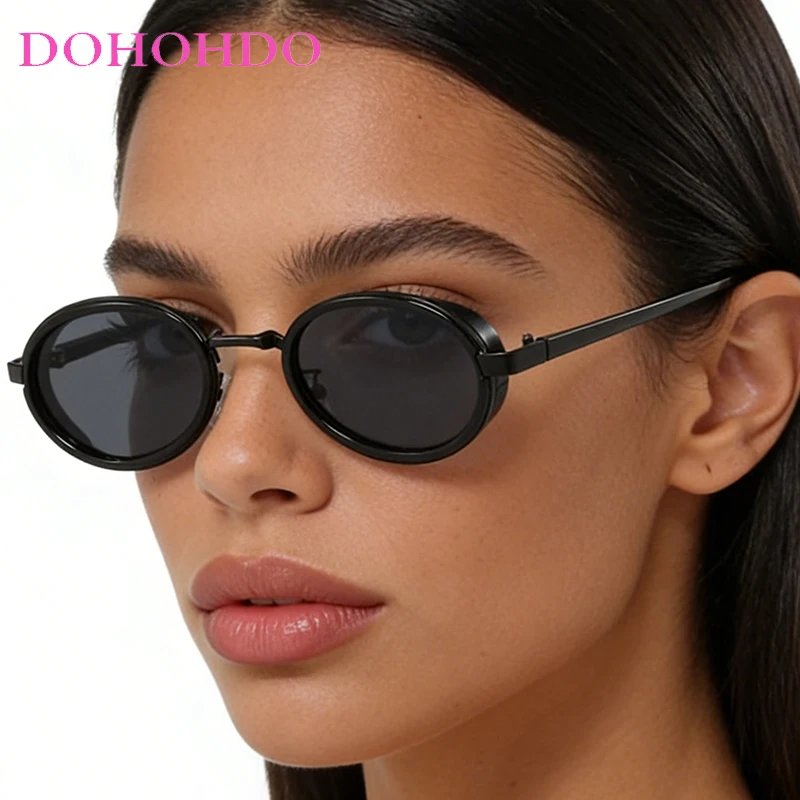 Trendy Retro Oval Sunglasses For Women Men Fashion Hip-Hop Metal Sunglasses Small Frame Sun Glasses Punk Driving Shades UV400
Trendy Retro Oval Sunglasses For Women Men Fashion Hip-Hop Metal Sunglasses Small Frame Sun Glasses Punk Driving Shades UV400