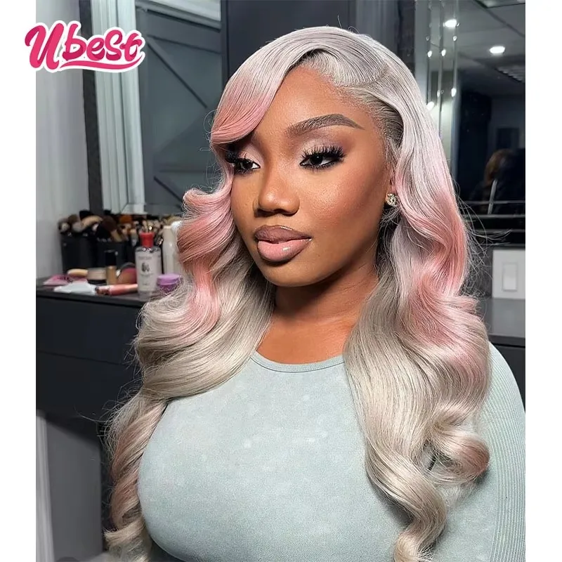 Ombre Silver Pink Colored Cosplay Body Wave 13x6 Lace Front Wigs Brazilian 100% Human Hair Transparent Wig Pre Plucked For Women
Ombre Silver Pink Colored Cosplay Body Wave 13x6 Lace Front Wigs Brazilian 100% Human Hair Transparent Wig Pre Plucked For Women