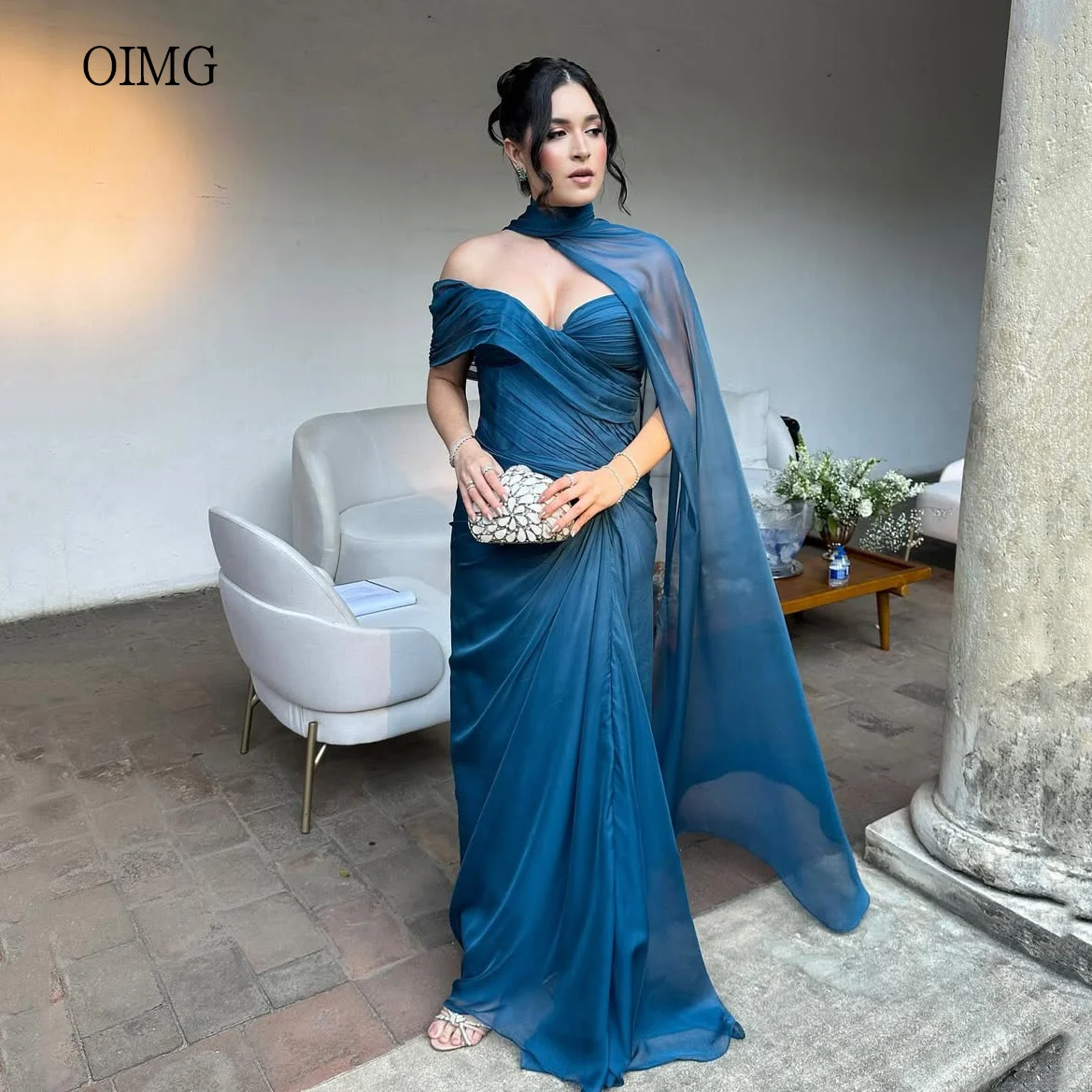 OIMG Royal Blue Off The Shoulder Mermaid Prom Gowns Cap Pleated Formal Party Gown Floor Length Evening Dress 2025 Customized
OIMG Royal Blue Off The Shoulder Mermaid Prom Gowns Cap Pleated Formal Party Gown Floor Length Evening Dress 2025 Customized