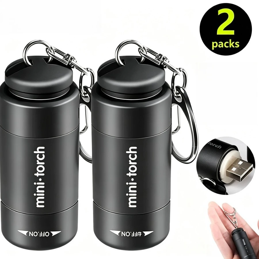 LED Mini Portable Keychain Flashlight Ultra Bright USB Rechargeable Pocket Waterproof Torch Outdoor Camping Handheld Lantern
LED Mini Portable Keychain Flashlight Ultra Bright USB Rechargeable Pocket Waterproof Torch Outdoor Camping Handheld Lantern