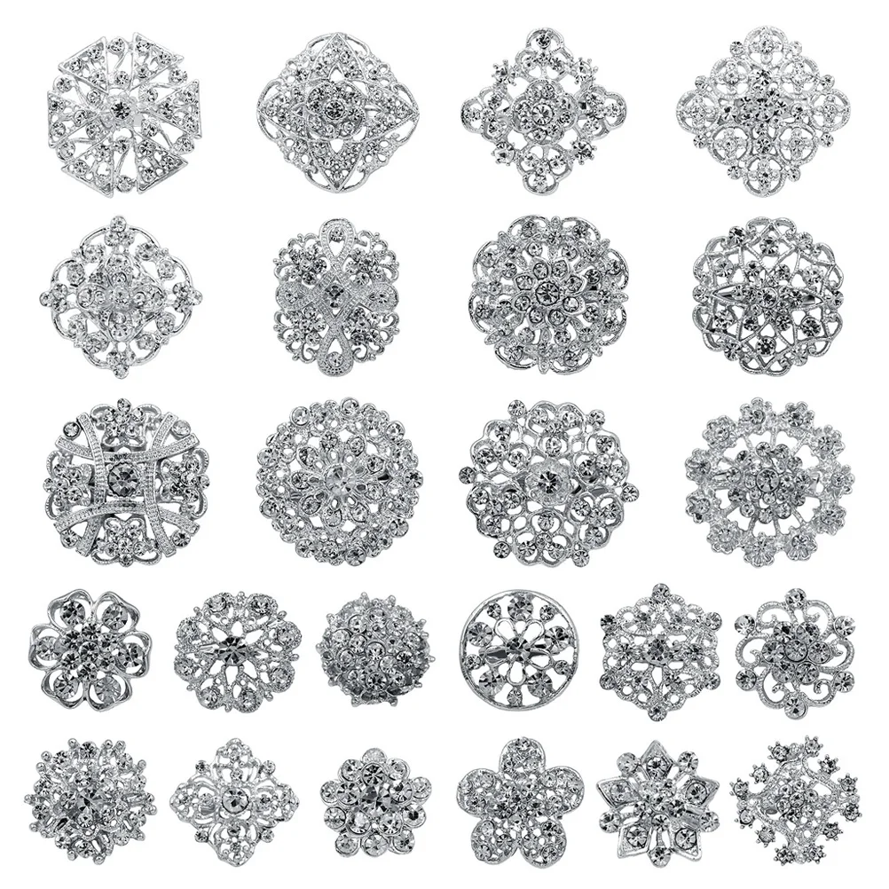 24 Pcs Alloy Corsage Pin Clear Crystal Brooch Rhinestone Decorative Brooches Wedding Bridal Sash Hair Clip Headband Bouquet
24 Pcs Alloy Corsage Pin Clear Crystal Brooch Rhinestone Decorative Brooches Wedding Bridal Sash Hair Clip Headband Bouquet
