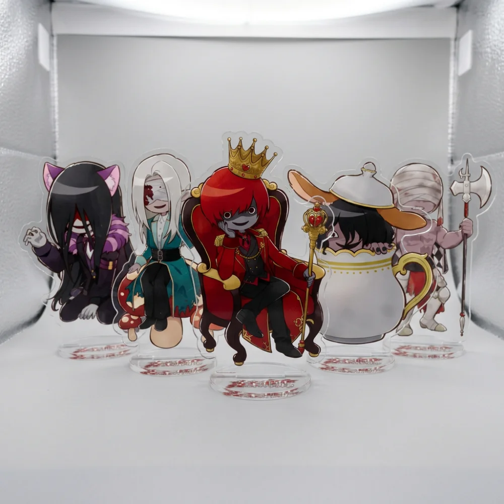 Homicipher Anime Mr. Crawling Mr. Scarletella Mr. Gap Mr. Hood Acrylic Stand keyring 10cm Figure Desktop Ornament Holiday Gift
Homicipher Anime Mr. Crawling Mr. Scarletella Mr. Gap Mr. Hood Acrylic Stand keyring 10cm Figure Desktop Ornament Holiday Gift