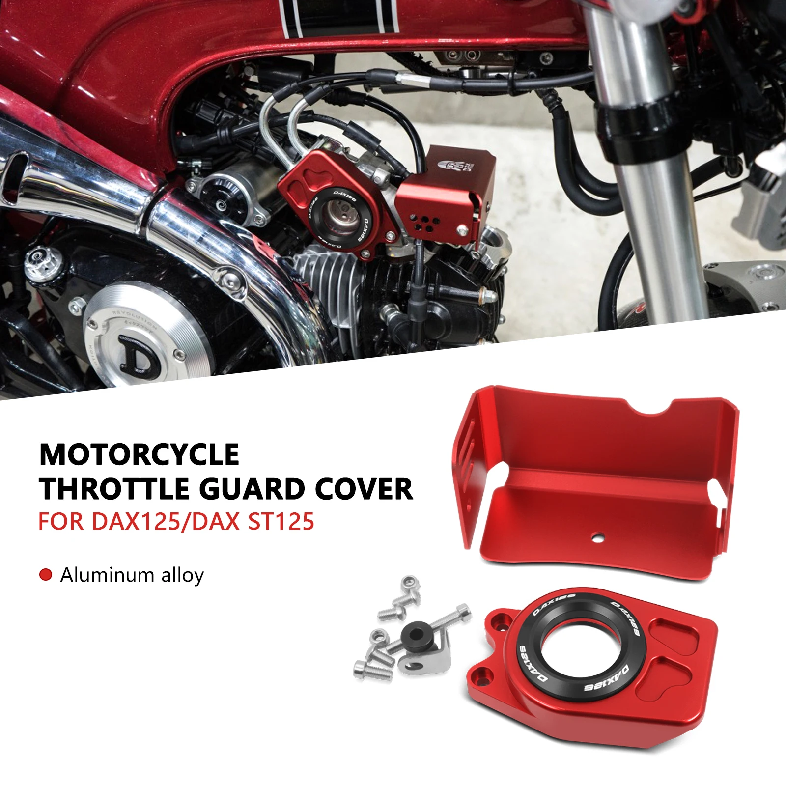 For DAX 125 ST125 ST-125 2022 2023 2024 Motorcycle CNC Throttle Body Cover Cap Protect Guard Set Aluminum Accessories
For DAX 125 ST125 ST-125 2022 2023 2024 Motorcycle CNC Throttle Body Cover Cap Protect Guard Set Aluminum Accessories