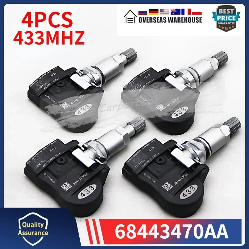 4PCS/Lot TYRE SENSORS 68443470AA For 2020-2021 Dodge Durango Jeep Grand Cherokee TPMS Tire Pressure Monitor System Sensor 433MHZ
4PCS/Lot TYRE SENSORS 68443470AA For 2020-2021 Dodge Durango Jeep Grand Cherokee TPMS Tire Pressure Monitor System Sensor 433MHZ