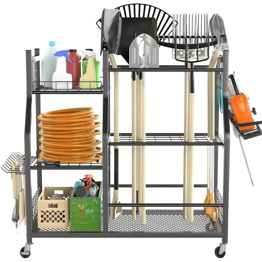 Garden Tool Organizer with Wheels, Rakes Shovels Yard Tools Stand or Garage, Shed, Garden, Indoor/Outdoor Long-Handled Tools Car
Garden Tool Organizer with Wheels, Rakes Shovels Yard Tools Stand or Garage, Shed, Garden, Indoor/Outdoor Long-Handled Tools Car