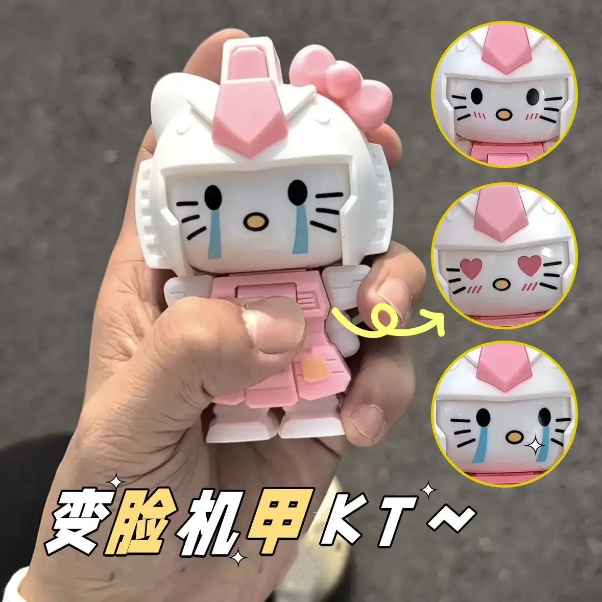 New HelloKitty Transforming Face KT Cat Mecha Toy Keychain Pendant Creative Toy for Couples And Best Friends
New HelloKitty Transforming Face KT Cat Mecha Toy Keychain Pendant Creative Toy for Couples And Best Friends