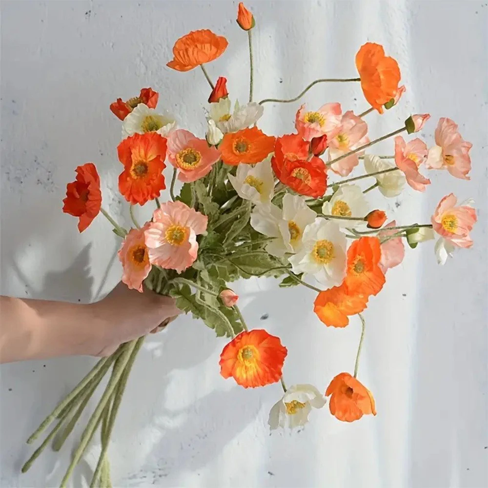 4 Head Artificial Flowers 1Pcs Bouquet Poppy Fake Flowers For Home Decor Garden Party Wedding Decoration DIY Home Accessories
4 Head Artificial Flowers 1Pcs Bouquet Poppy Fake Flowers For Home Decor Garden Party Wedding Decoration DIY Home Accessories
