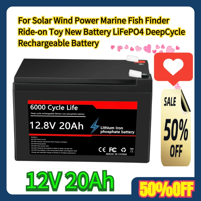 For Solar Wind Power Marine Fish Finder Ride-on Toy New 12V 20Ah Battery LiFePO4 DeepCycle Rechargeable Battery
For Solar Wind Power Marine Fish Finder Ride-on Toy New 12V 20Ah Battery LiFePO4 DeepCycle Rechargeable Battery