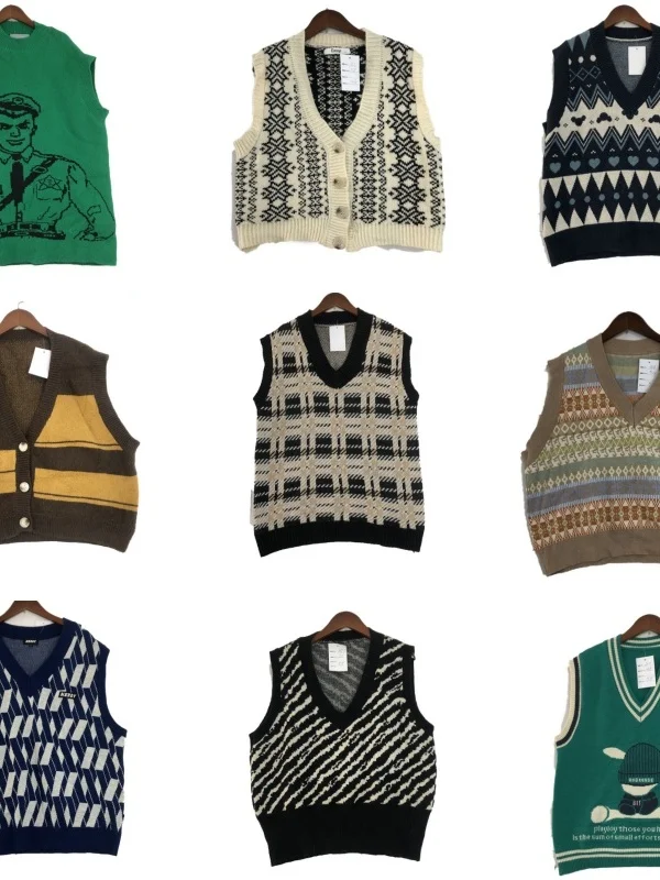 Vintage Woolen Vest ex Soft Cozy All-Match Autumn Winter Faion for Men Women Kids Cartoon Print round Ne Button-Up
Vintage Woolen Vest ex Soft Cozy All-Match Autumn Winter Faion for Men Women Kids Cartoon Print round Ne Button-Up