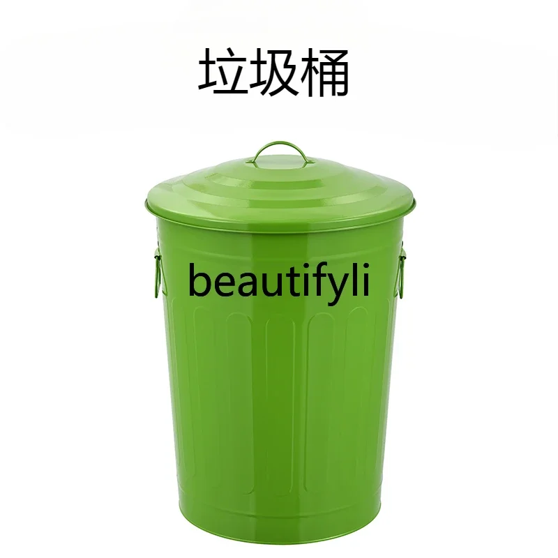 Круглый сортировочный мусорный бак, большой для вторичной переработки на открытом воздухе с ведром для хранения на колесах, железное ведро с окрашенным покрытием 
Круглый сортировочный мусорный бак, большой для вторичной переработки на открытом воздухе с ведром для хранения на колесах, железное ведро с окрашенным покрытием