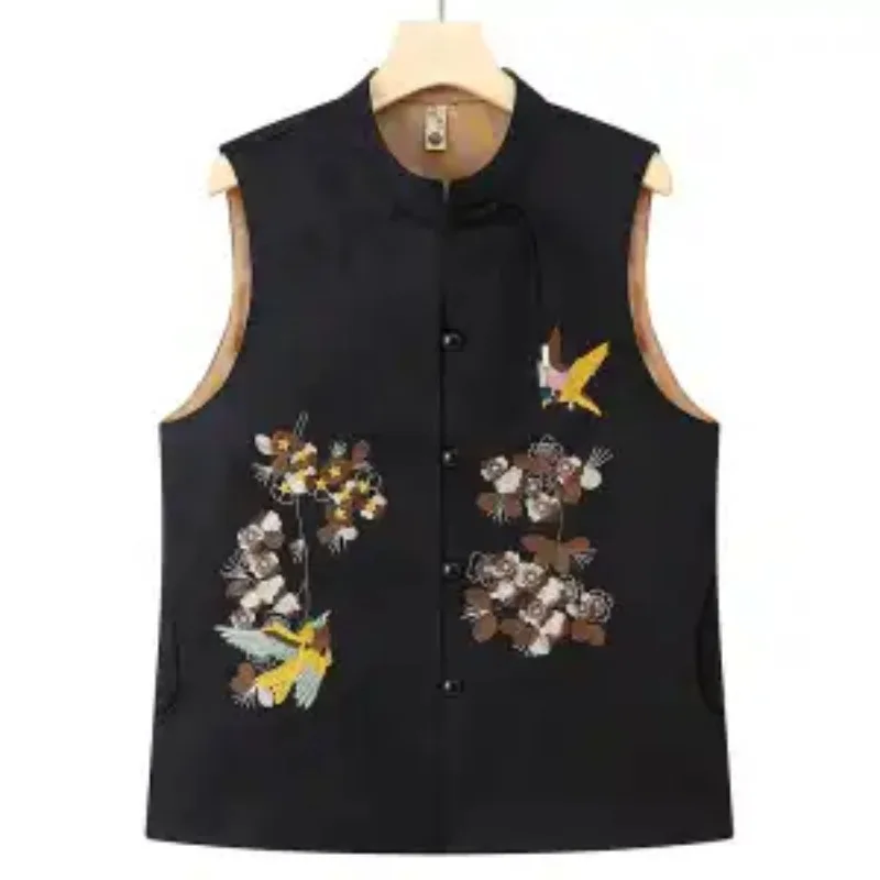 Women's New Chinese Style Embroidery Vest Mandarin Collar Floral Jacquard Traditional Waistcoat
Women's New Chinese Style Embroidery Vest Mandarin Collar Floral Jacquard Traditional Waistcoat