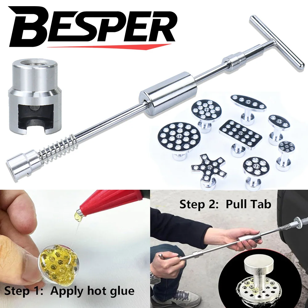  Reuse Aluminum Suction Cup Paintless Dent Repair T-shaped Lifter Tool for Auto Body Dents, Hail Damage, Door Dings
Reuse Aluminum Suction Cup Paintless Dent Repair T-shaped Lifter Tool for Auto Body Dents, Hail Damage, Door Dings