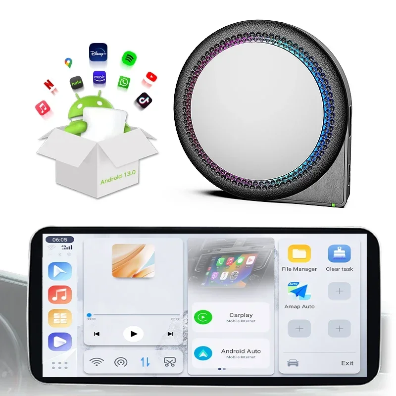 Новое поступление 2024 года, Wooboobox GTPro 8G + 128 ГБ, Android 13, система carplay, авто, стерео, портативная беспроводная android carplay box
Новое поступление 2024 года, Wooboobox GTPro 8G + 128 ГБ, Android 13, система carplay, авто, стерео, портативная беспроводная android carplay box