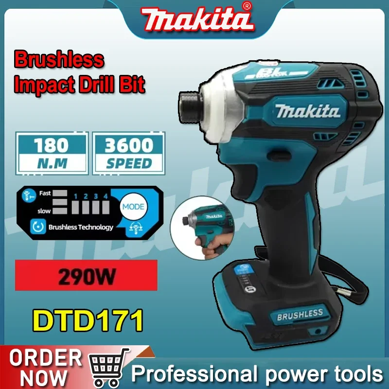 Makita DTD171 Brushless Impact Driver Rechargeable Screwdriver Drills Cordless Power Tools 18V BL Motor Bare Tool Unit Tools
Makita DTD171 Brushless Impact Driver Rechargeable Screwdriver Drills Cordless Power Tools 18V BL Motor Bare Tool Unit Tools