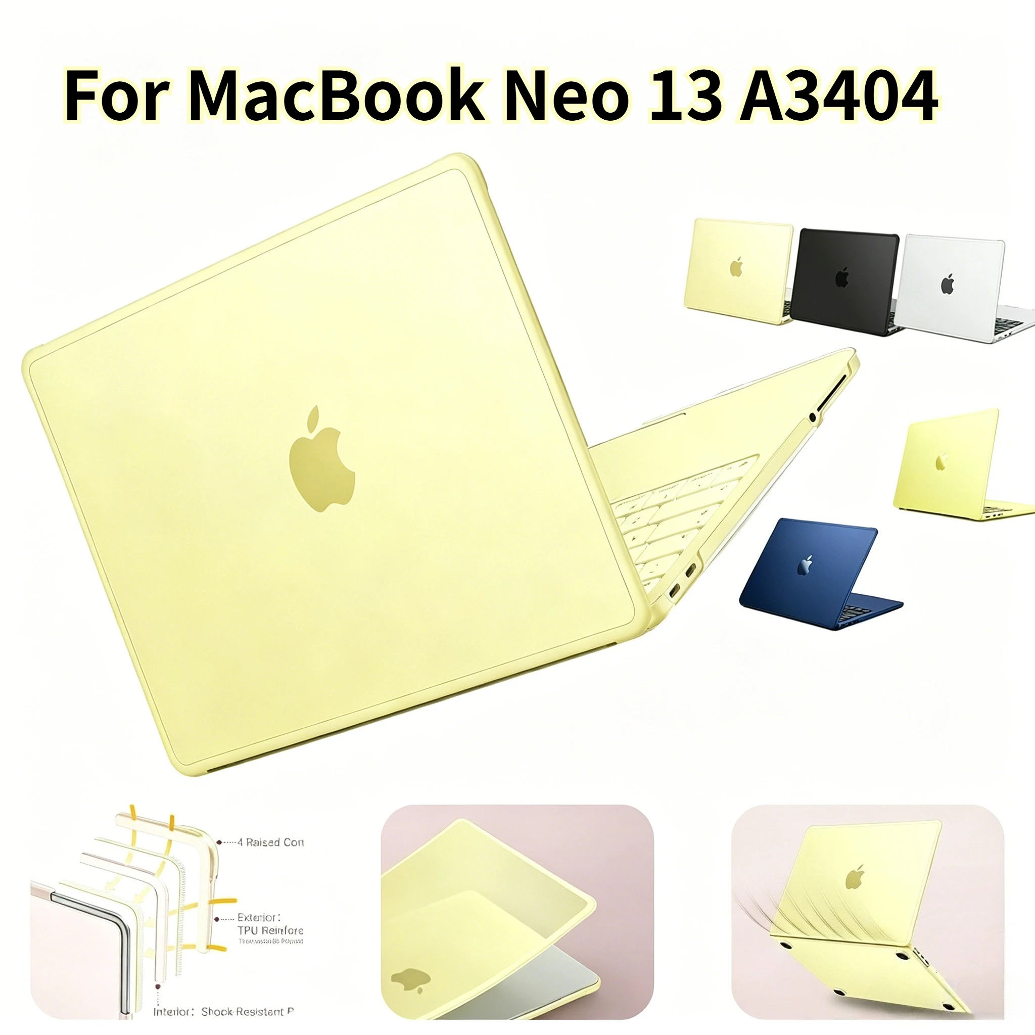 Business Crystalline Matte Hard Laptop Case for Apple Macbook Neo13 A3404 Unisex Pastel Solid Color Anti-drop Protection Cover
Business Crystalline Matte Hard Laptop Case for Apple Macbook Neo13 A3404 Unisex Pastel Solid Color Anti-drop Protection Cover