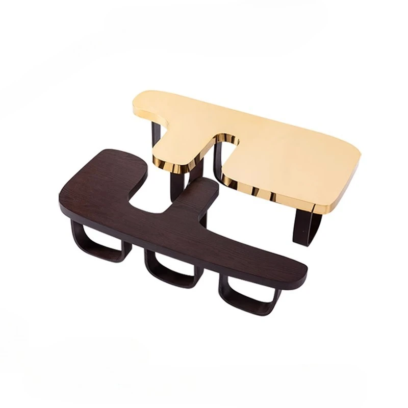 Coffee table high-end stainless steel living room household high and low combination tea table
Coffee table high-end stainless steel living room household high and low combination tea table