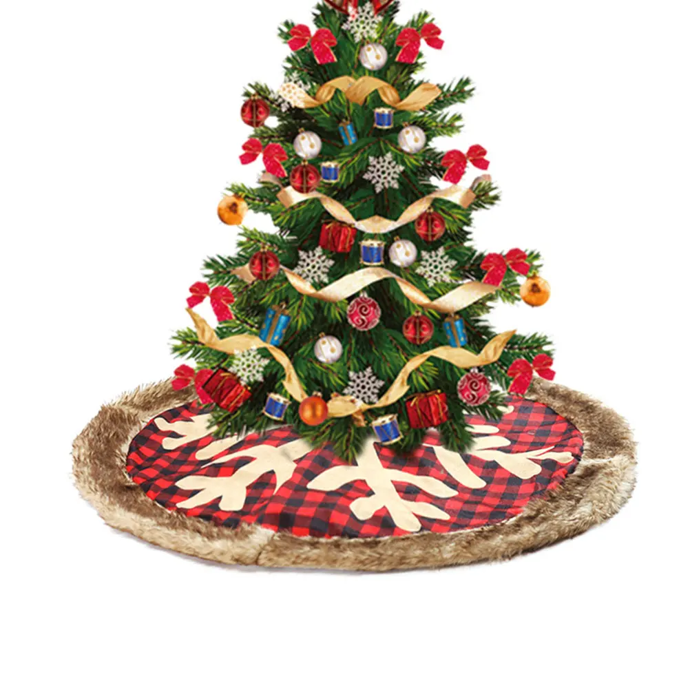90cm Christmas Tree Skirt Red Plaid Snowflake Xmas Tree Foot Carpet Festive Christmas Tree Apron Home Party Ornament
90cm Christmas Tree Skirt Red Plaid Snowflake Xmas Tree Foot Carpet Festive Christmas Tree Apron Home Party Ornament