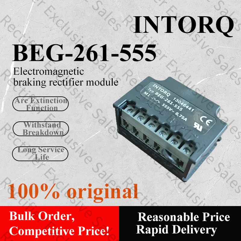 INTORQ Typ BEG-261-555 (13046441) Rectifier & Brake Pad, 555V~ 0.75A
INTORQ Typ BEG-261-555 (13046441) Rectifier & Brake Pad, 555V~ 0.75A