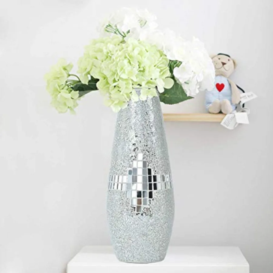 Decorative Shine Vase Stunning Handmade Mosaic Crackle Glass House Decor Table Centerpieces Modern Room Decoration
Decorative Shine Vase Stunning Handmade Mosaic Crackle Glass House Decor Table Centerpieces Modern Room Decoration