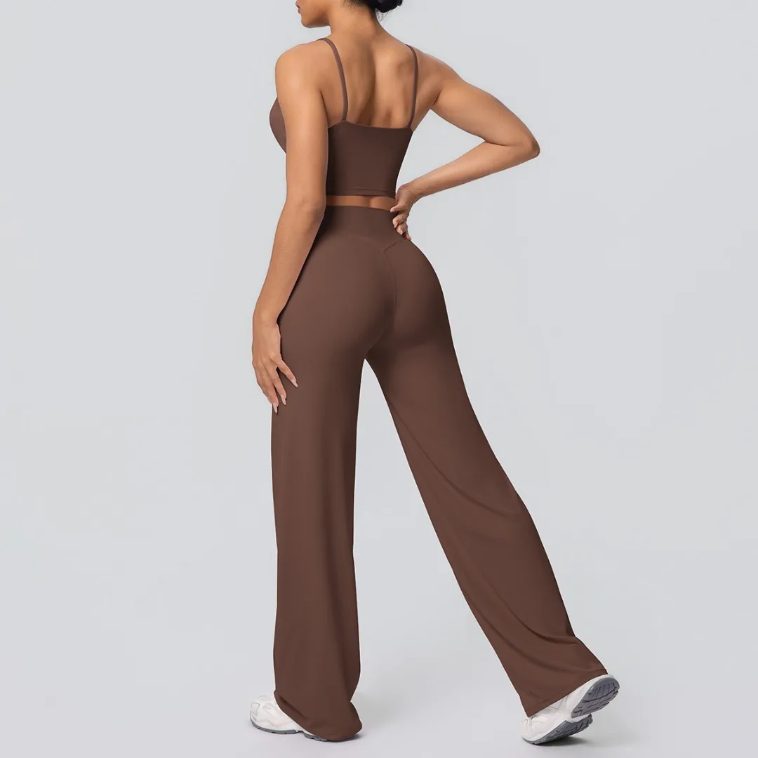 Женский матовый комплект для йоги из 2 предметов, плотные дышащие широкие брюки с высокой талией, костюм для фитнеса, спортивный комплект для бега, тренировок в тренажерном зале, йоги
Женский матовый комплект для йоги из 2 предметов, плотные дышащие широкие брюки с высокой талией, костюм для фитнеса, спортивный комплект для бега, тренировок в тренажерном зале, йоги