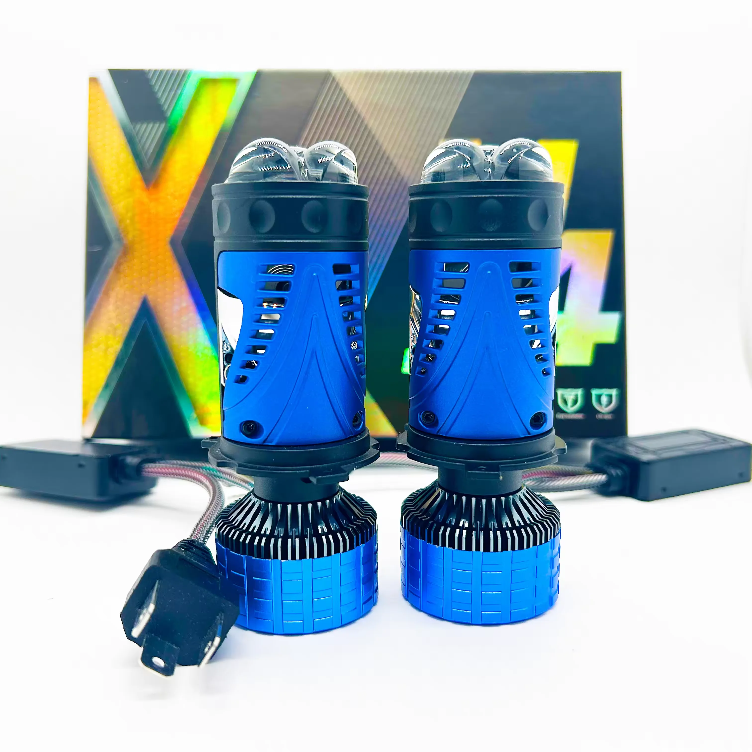 XTG Car LED Lens Headlight H4 12V Mini Lens Super Bright Hi/Lo Beam White Light 6500K for Cars & Motorcycles Model Compatible
XTG Car LED Lens Headlight H4 12V Mini Lens Super Bright Hi/Lo Beam White Light 6500K for Cars & Motorcycles Model Compatible