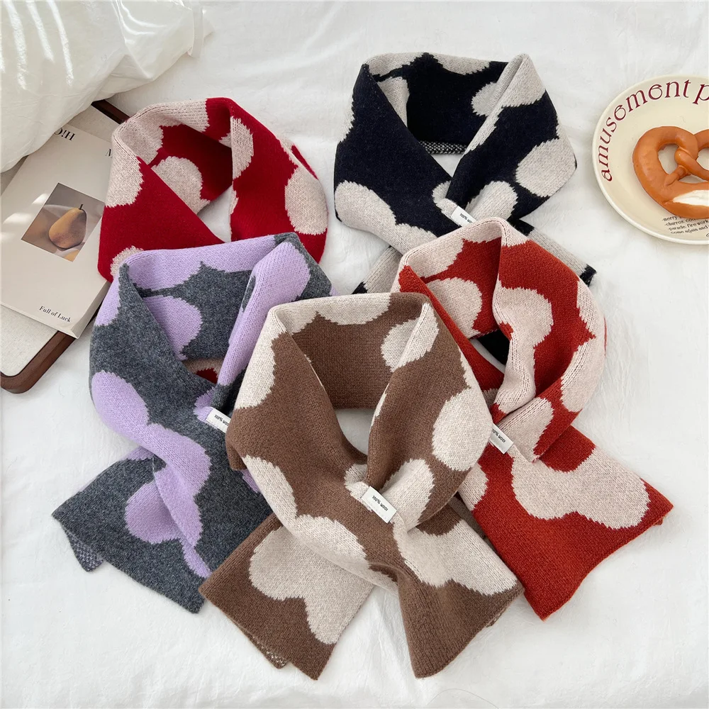 100% Wool Neck Scarves Knitted Cross-Over Scarf for Women Autumn Winter Warm Orange Purple Floral Design Neck Warmer
100% Wool Neck Scarves Knitted Cross-Over Scarf for Women Autumn Winter Warm Orange Purple Floral Design Neck Warmer