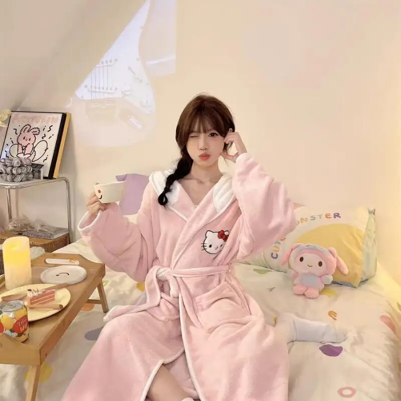 Японская студенческая милая ночная рубашка с помпоном Purins, впитывающий быстросохнущий халат Hello Kitty, осенне-зимнее женское теплое банное полотенце
Японская студенческая милая ночная рубашка с помпоном Purins, впитывающий быстросохнущий халат Hello Kitty, осенне-зимнее женское теплое банное полотенце