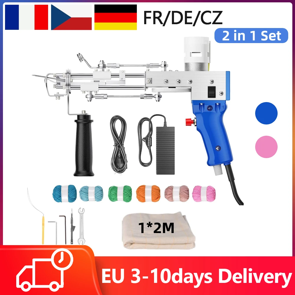 2 IN 1 Electric Carpet Tufting Gun Tufting Machine Can Do Both Cut Pile and Loop Pile DIY Tools Carpet Weaving Knitting Machines
2 IN 1 Electric Carpet Tufting Gun Tufting Machine Can Do Both Cut Pile and Loop Pile DIY Tools Carpet Weaving Knitting Machines
