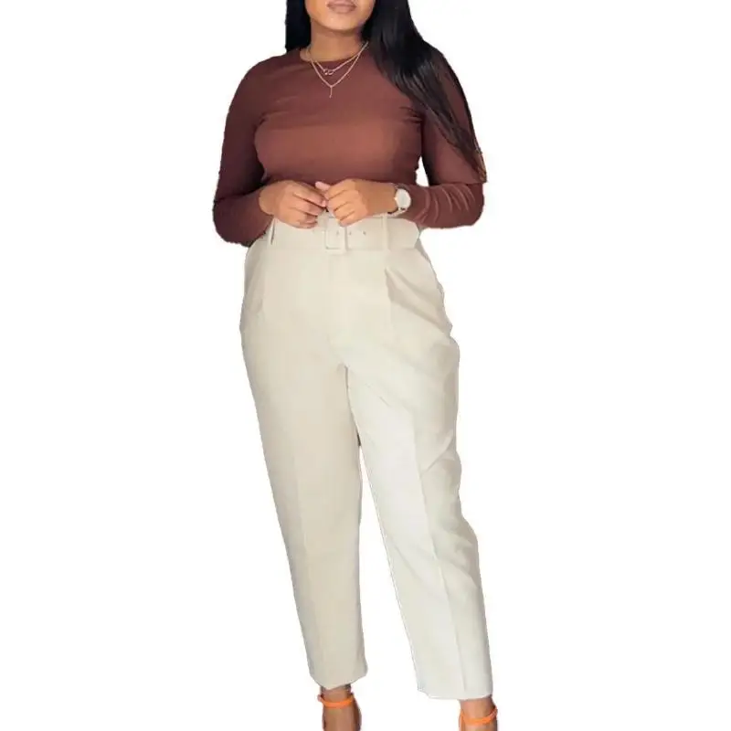 High Waist Slim Fit Trousers P 10813 Neutral Style Casual Harlan Pants for Women Spring Season Other Material 100%
High Waist Slim Fit Trousers P 10813 Neutral Style Casual Harlan Pants for Women Spring Season Other Material 100%